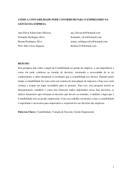 1 COMO A CONTABILIDADE PODE CONTRIBUIR PARA O