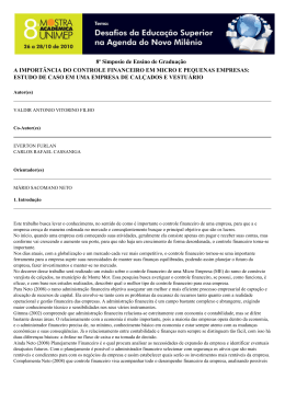 a import&acirc;ncia do controle financeiro em micro e pequenas