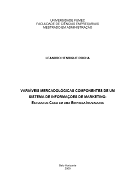 vari&aacute;veis mercadol&oacute;gicas componentes de um sistema de