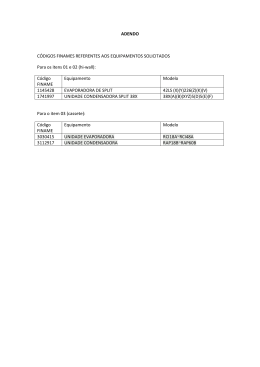 ADENDO CÓDIGOS FINAMES REFERENTES AOS