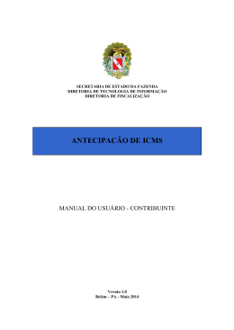 ANTECIPAC&Atilde;O DE ICMS