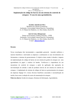 Implanta&ccedil;&atilde;o do c&oacute;digo de barras em um sistema de controle de
