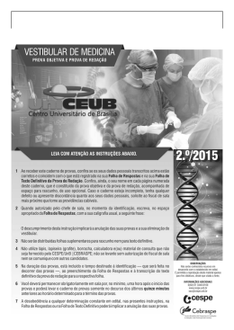 Prova de Medicina 2&ordm;/2015 - CESPE