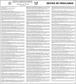 EDITAIS DE PROCLAMAS