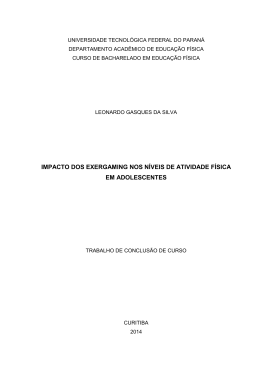 impacto dos exergaming nos n&iacute;veis de atividade f&iacute;sica em