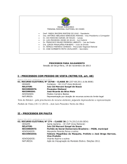 PROCESSOS EM PAUTA