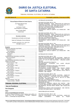 di&aacute;rio da justi&ccedil;a eleitoral de santa catarina