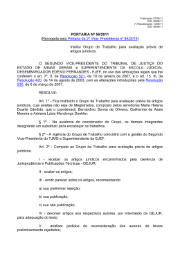 Portaria nº 56/2011 - Tribunal de Justiça de Minas Gerais