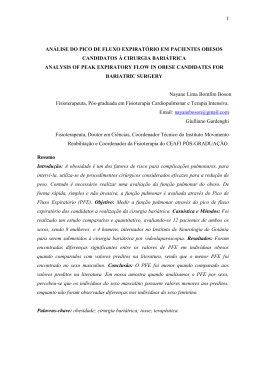 an&aacute;lise do pico de fluxo expirat&oacute;rio em pacientes obesos