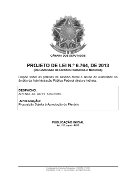 PROJETO DE LEI N.&ordm; 6.764, DE 2013