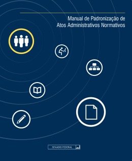 Manual de Padroniza&ccedil;&atilde;o de Atos Administrativos Normativos