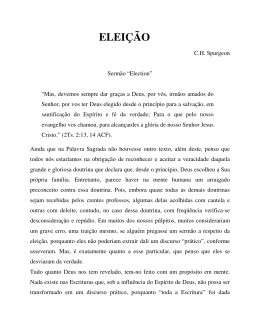 "Elei&ccedil;&atilde;o" por C. H. Spurgeon