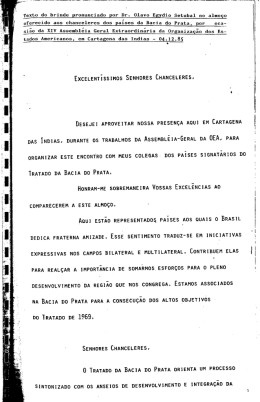 Outro discurso em Cartagena das Índias