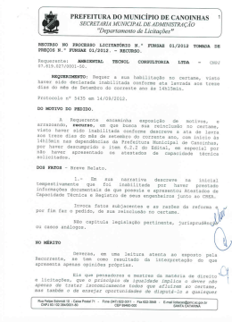 PREFEITURA D0 MUNICÍPIO DE cANoINHAs 1