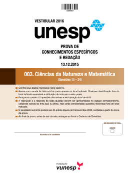003. Ci&ecirc;ncias da natureza e matem&aacute;tica