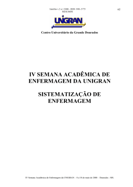 iv semana acad&ecirc;mica de enfermagem da unigran