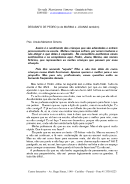 DESABAFO DE PEDRO - Centro Interativo