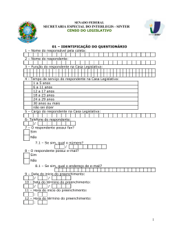Question&aacute;rio do Censo do Legislativo