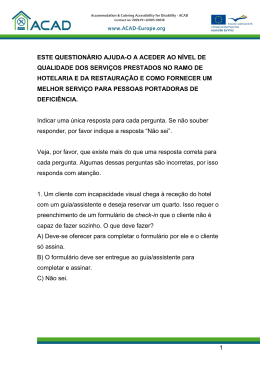 1 este question&aacute;rio ajuda-o a aceder ao n&iacute;vel de qualidade dos