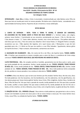 II Domingo do Tempo Comum - Arquidiocese de Bras&iacute;lia