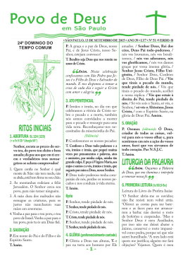 RITOS INICIAIS LITURGIA DA PALAVRA