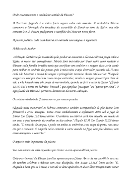 Onde encontraremos o verdadeiro sentido da P&aacute;scoa? A Escritura