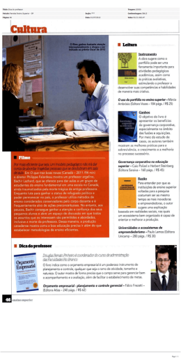 I I-`ilme Por mais eﬂcienie que seja. urri modeiepedagogtco nao ira dar