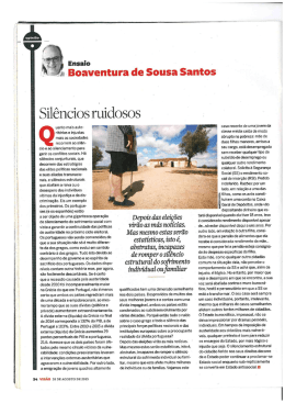 Silêncios ruidosos - Boaventura de Sousa Santos