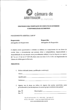 Advogados do Requerente: Advogados do Requerido: