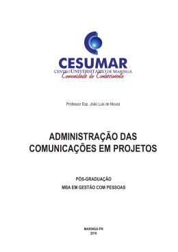 Administração das Comunicações em Projetos.indd