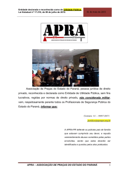 Nota entrevista coletiva da APRA-PR no MP-PR