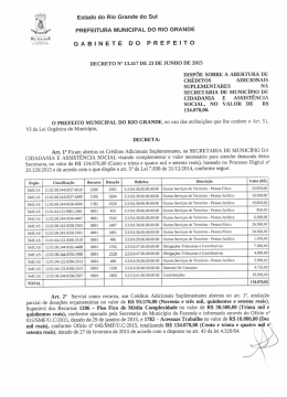 Decreto nº 13.417 - Prefeitura do Rio Grande