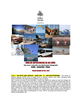 Guia de experi&ecirc;ncias ao Ar Livre
