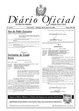 Di&aacute;rio Oficial - Governo da Para&iacute;ba