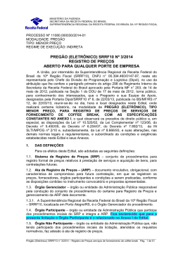 preg&atilde;o eletr&ocirc;nico n.&ordm; 03/2014