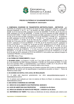 preg&atilde;o eletr&ocirc;nico n&ordm; 20140008/metrofor/dge processo n&deg; 2193151