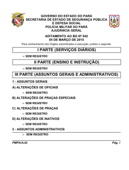 ADIT. BG 042 - De 05 MAR 2015 - Proxy da Polícia Militar do Pará!