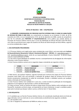 ESTADO DA PARA&Iacute;BA SECRETARIA DE SEGURAN&Ccedil;A E