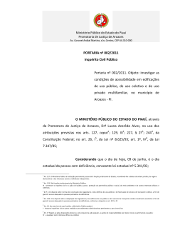 PORTARIA nº 002/2011 Inquérito Civil Público Portaria nº 002/2011