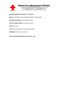 preg&atilde;o presencial n&ordm; 002/2015