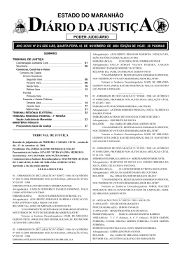 di&aacute;rio da justi&ccedil;a - Portal do Poder Judici&aacute;rio do Estado do Maranh&atilde;o