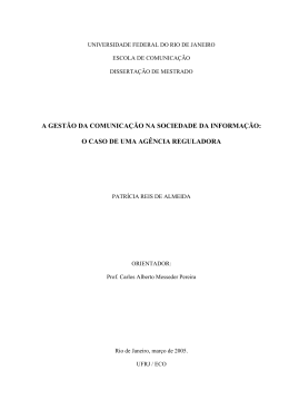 a gest&atilde;o da comunica&ccedil;&atilde;o na sociedade da informa&ccedil;&atilde;o: o