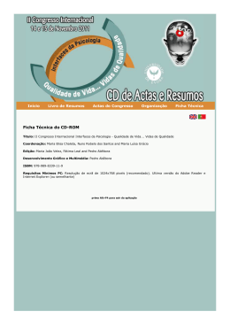 Ficha T&eacute;cnica do CD-ROM