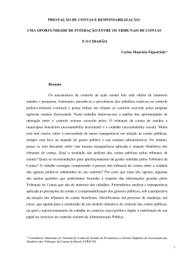 PRESTA&Ccedil;&Atilde;O DE CONTAS E RESPONSABILIZA&Ccedil;&Atilde;O: UMA