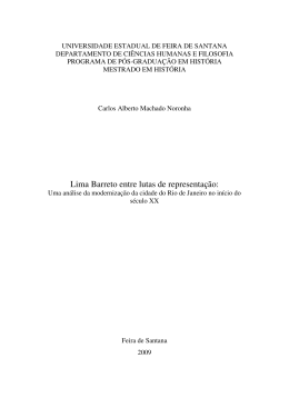 Lima Barreto entre lutas de representa&ccedil;&atilde;o:
