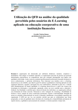 Utiliza&ccedil;&atilde;o do QFD na an&aacute;lise da qualidade percebida pelos