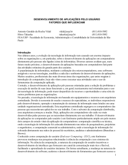 Desenvolvimento pelos Usu&aacute;rios