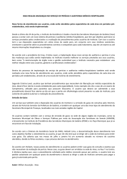 IMAS REALIZA MUDAN&Ccedil;AS NO SERVI&Ccedil;O DE PER&Iacute;CIAS E
