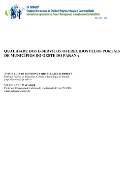 qualidade dos e-servi&ccedil;os oferecidos pelos portais de