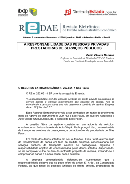 a responsabilidade das pessoas privadas prestadoras de servi&ccedil;os